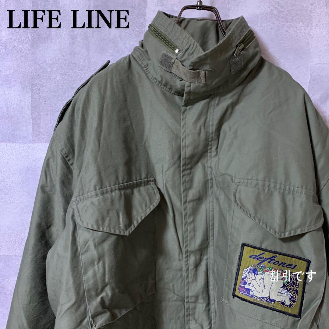LIFE LINE ライフライン ミリタリージャケット M65 カーキ-