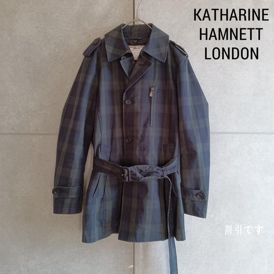 KATHARINE HAMNETT LONDON チェック コート X1036 お金を節約 koropa
