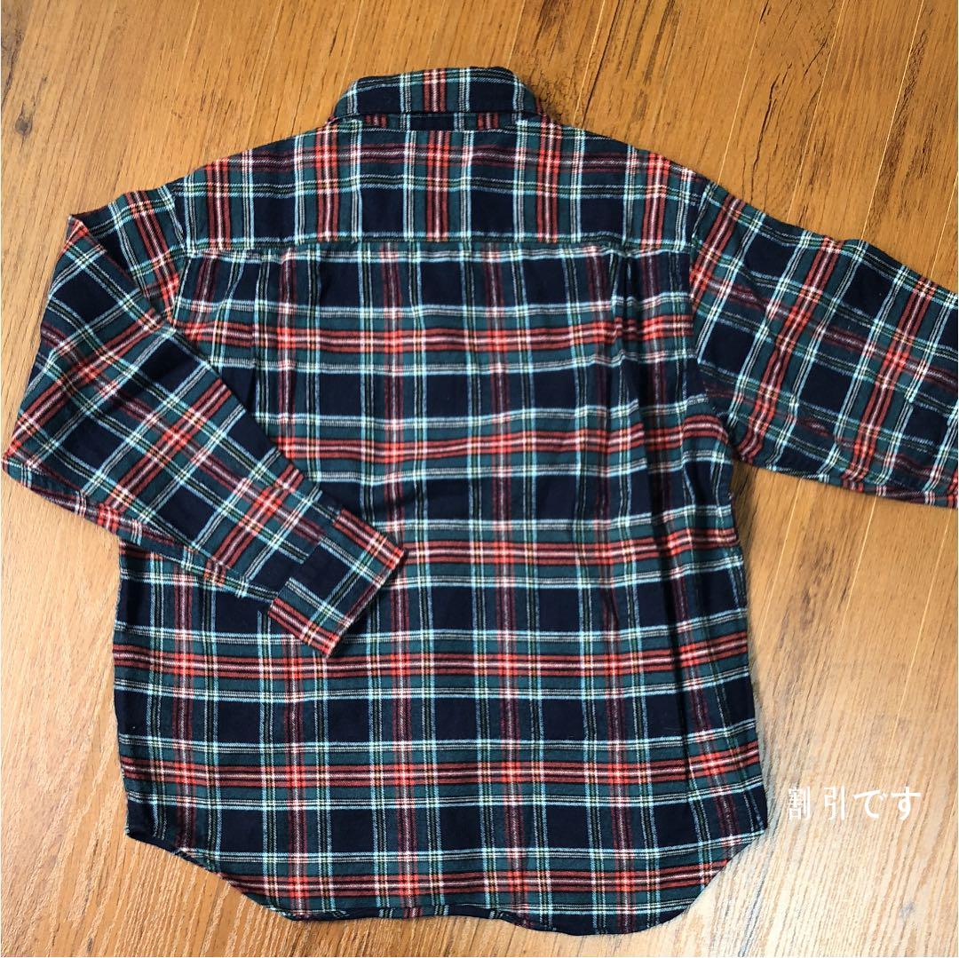 UNIQIO☆ネルシャツ チェックシャツ 120 kids USED AL完売しました