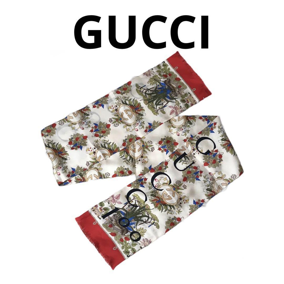 GUCCI グッチ 100周年 ストール 花柄 虎 ロゴ 692033-