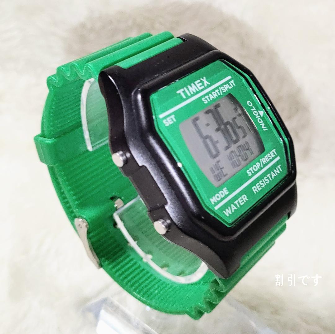 稼働品】TIMEX タイメックス T80 JUMBO 腕時計 メンズ グリーン-