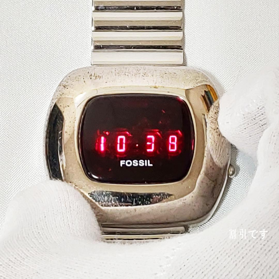 フォッシル FOSSIL 2002 JR-7749 LEDデジタル腕時計 箱付き-