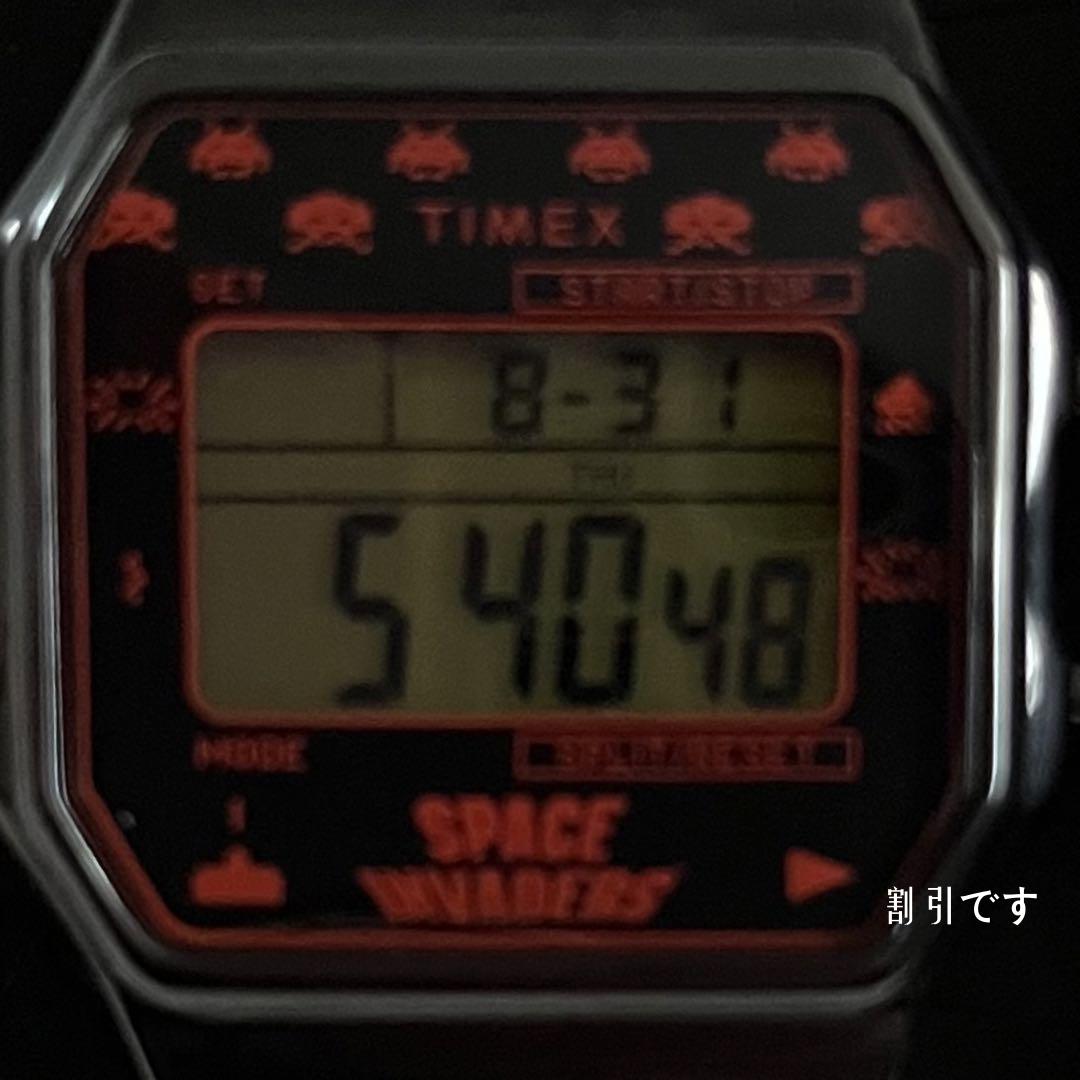 TIMEX スペースインベーダーコラボ゛デジタル腕時計 ブラック-