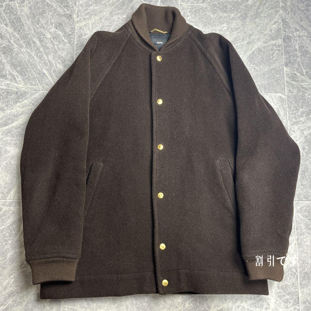日本製 SOPH ファラオジャケット ウールコート Mサイズ ブラウン-